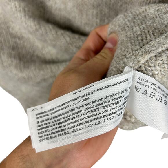 Abercrombie and Fitch Heathered Gray Wool Blend Turtleneck Ribbed Sweater Tee XS - Picture 5 of 6